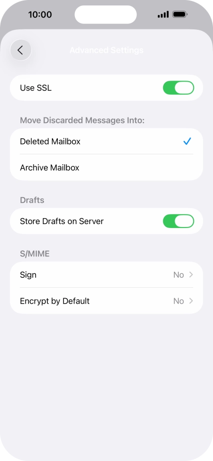 Press the indicator next to 