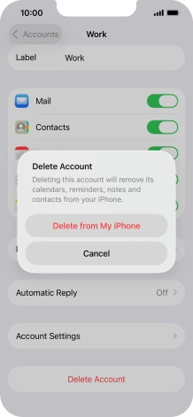 Press Delete from My iPhone.