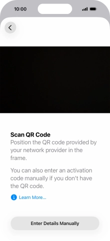 Place the QR code you've received inside the phone camera frame to scan the code.