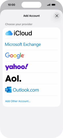 Press Microsoft Exchange.