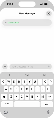 Press the microphone icon and say the required text.