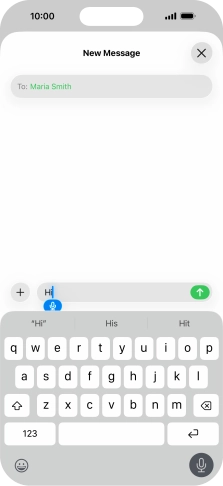 Press the microphone icon to end dictation.
