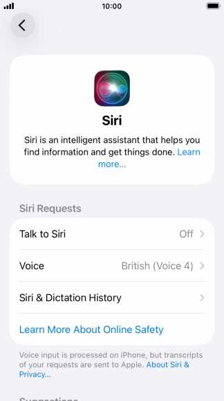 Press Talk to Siri.