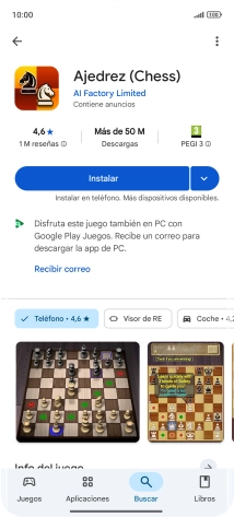 Pulsa Instalar y sigue las indicaciones de la pantalla para instalar la app.