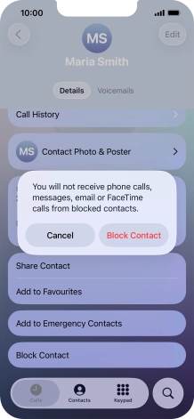 Press Block Contact.