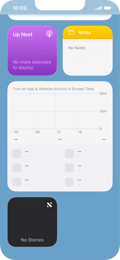 Press and hold the required widget until a pop-up menu is displayed.