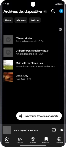Pulsa el archivo de música deseado.