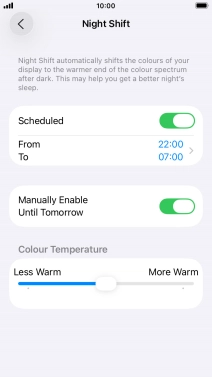 Press and drag the indicator below 