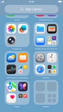 The app is now placed in the Hidden folder in the App Library.