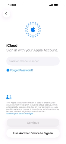 Press Email or Phone Number and key in the username for your Apple Account.