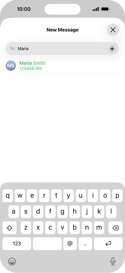 Press the required contact.
