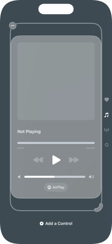 Press the remove icon on the required Control Centre page to remove it from Control Centre.