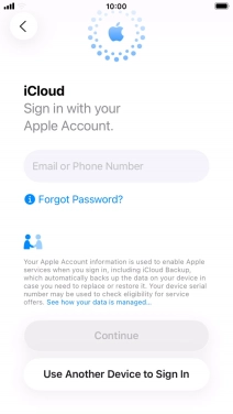 Press Email or Phone Number and key in the username for your Apple Account.