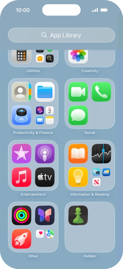 Press and hold the required app.