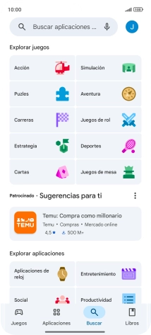 Pulsa en el campo de búsqueda.