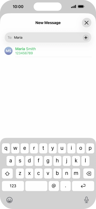 Press the required contact.