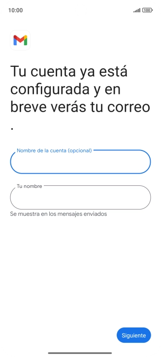 Pulsa Tu nombre e introduce el nombre del remitente.
