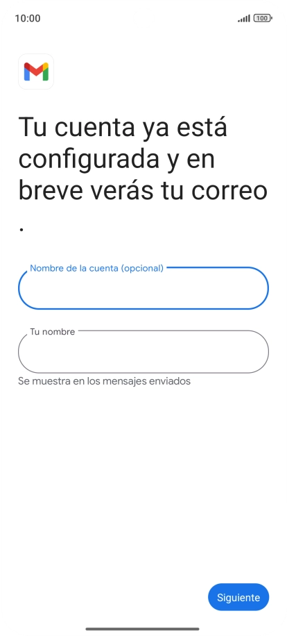 Pulsa Tu nombre e introduce el nombre del remitente.