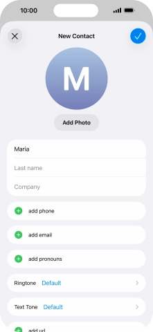 Press Last name and key in the last name.