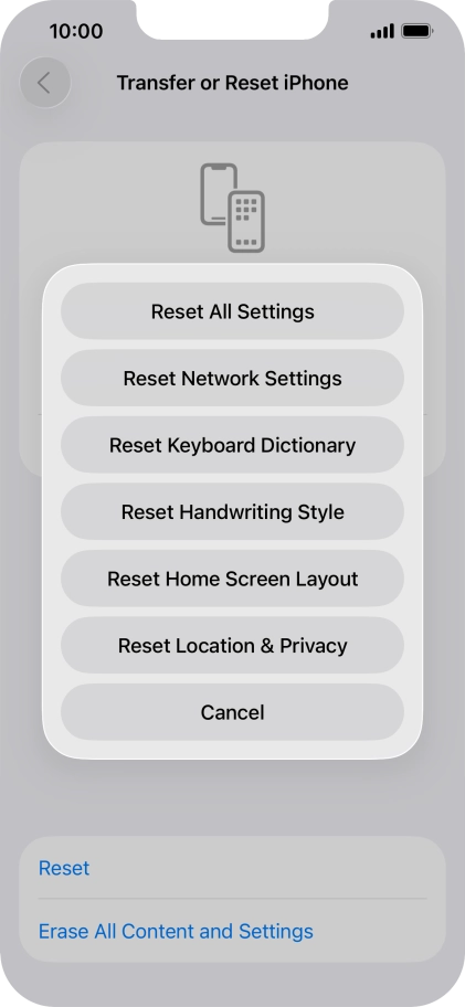 Press Reset Network Settings.