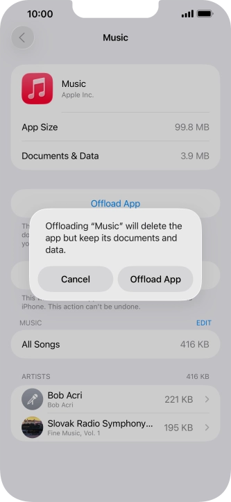 Press Offload App.