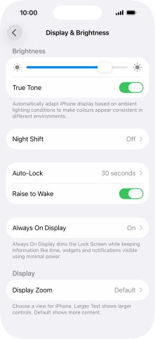 Press the indicator next to 