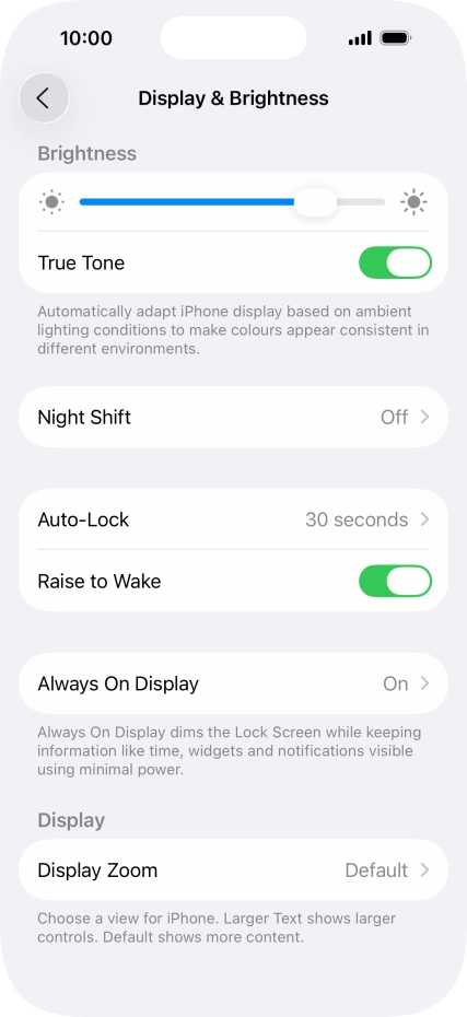 Press the indicator next to 