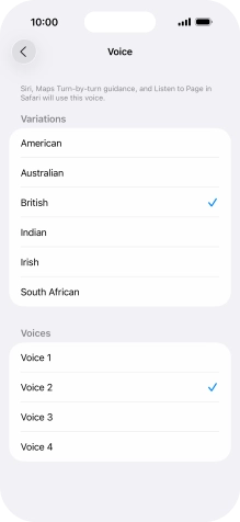 Press the required accent.