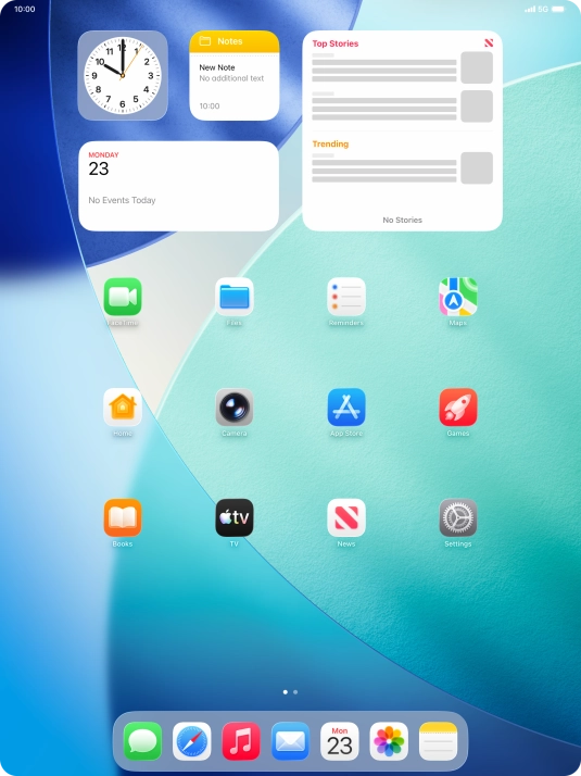 The network mode icon shows the network mode currently used by your tablet.