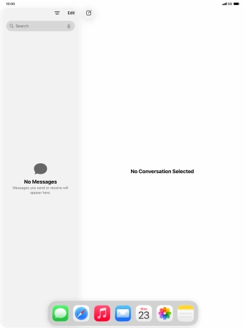 Slide your finger downwards on Dock to minimise it.