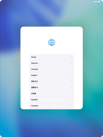 Press the required language.