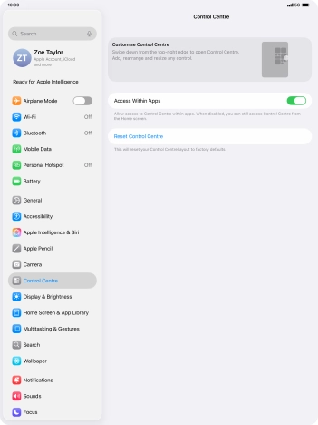 Press the indicator next to 