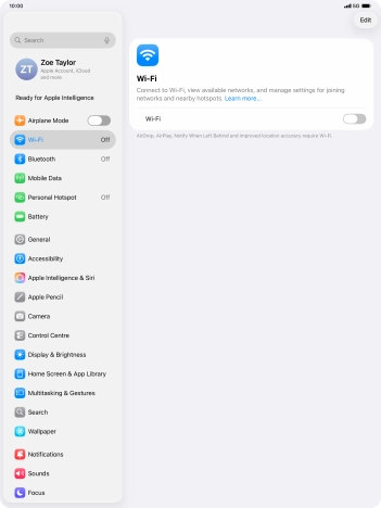 Press the indicator next to 