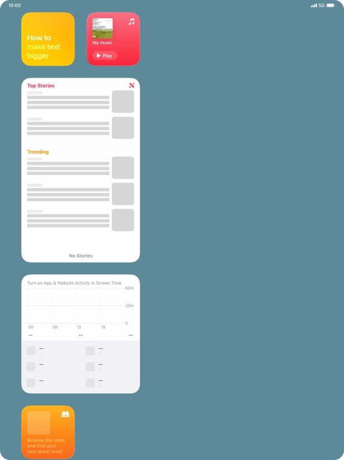 Press and hold the required widget until a pop-up menu is displayed.