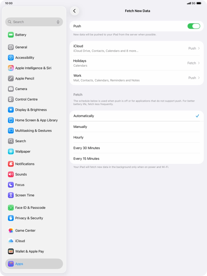 Press the indicator next to 