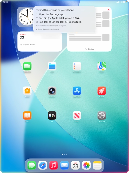 Ask questions about functions and settings on your tablet.