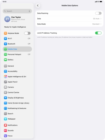 Press the indicator next to 