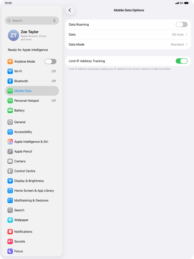 Press the indicator next to 