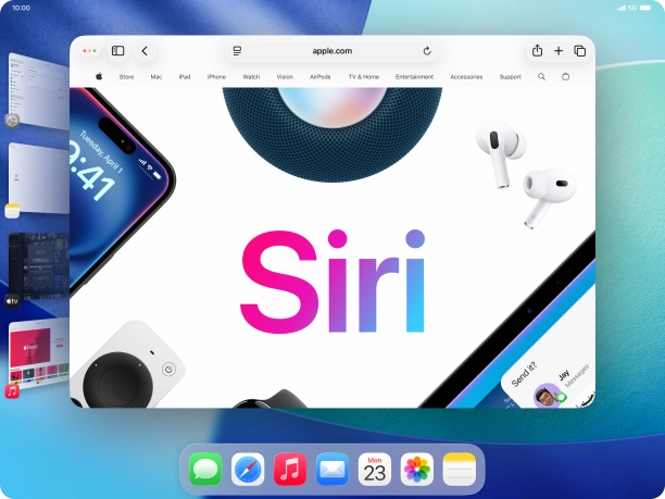 To adjust the size of the application window, press and drag the adjust size icon.