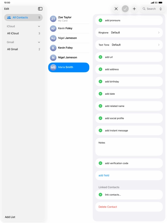 Press link contacts....