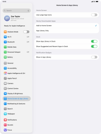To add new downloaded apps to both the home screen and App Library, press Add to Home Screen.