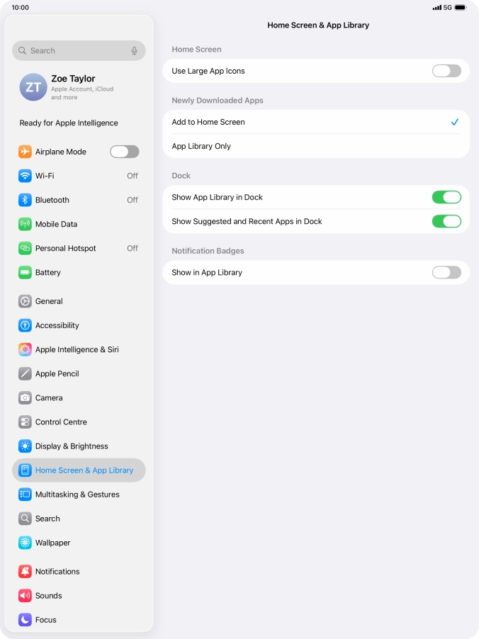 To add new downloaded apps to both the home screen and App Library, press Add to Home Screen.