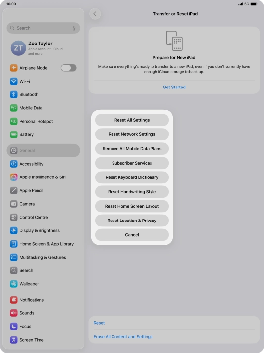 Press Reset Network Settings.
