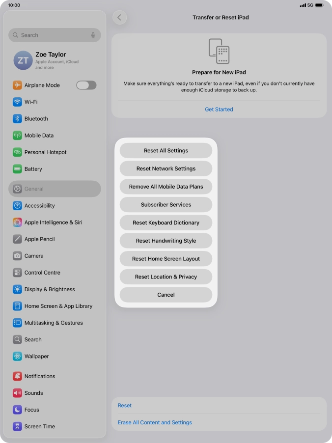 Press Reset Network Settings.