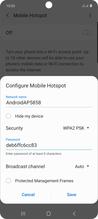 samsung a71 hotspot
