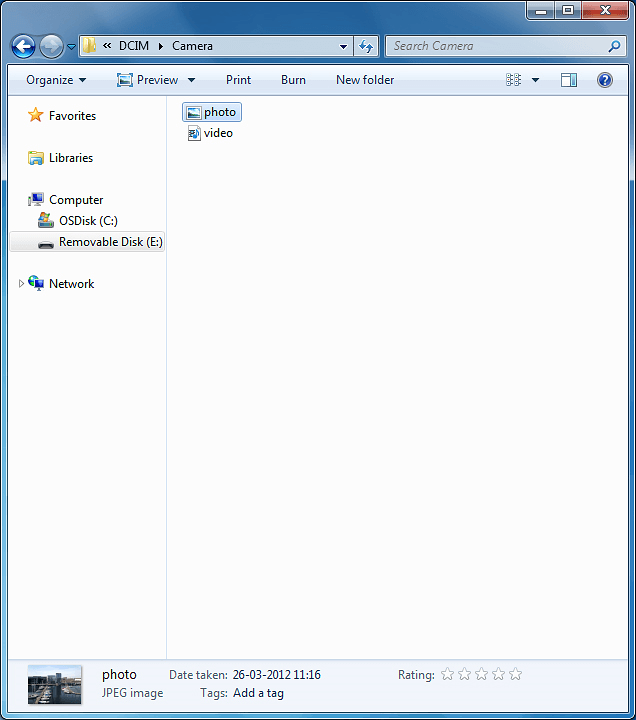 Highlight the required file and move or copy it to the required location.
