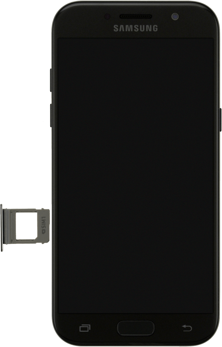 Turn your SIM so the angled corner of the SIM matches the angled corner of the SIM holder and place your SIM in the holder.