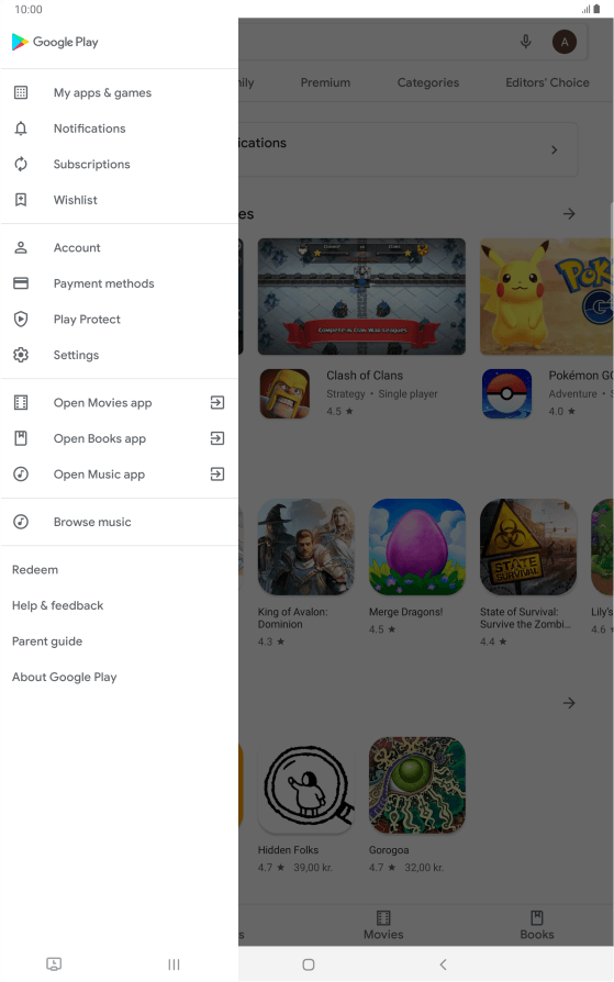 Guide for the Samsung Galaxy Tab S7+ 5G Uninstall apps Vodafone