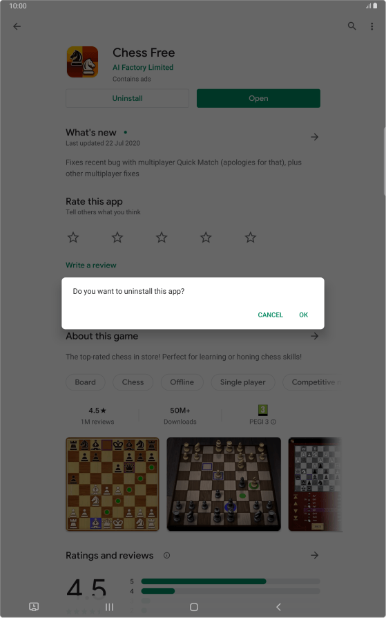 Samsung Galaxy Tab S7+ 5G Uninstall apps Vodafone Australia