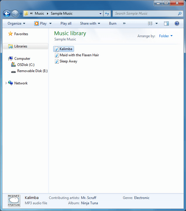 Highlight the required file and move or copy it to the required location.